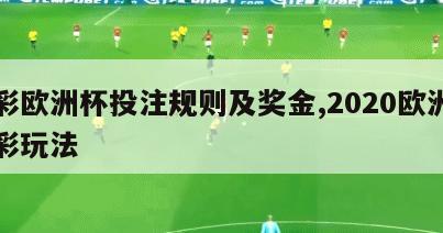 足彩欧洲杯投注规则及奖金,2020欧洲杯足彩玩法